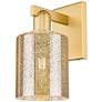 1_Arcadia Cobbleskill 11" High Satin Gold Sconce With Mercury Shade