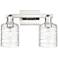 Arcadia Cobbleskill 16"W 2-Lt Polished Nickel Vanity w/ Deco Shade