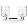 2_Arcadia Cobbleskill 16"W 2-Lt Polished Nickel Vanity w/ Deco Shade more views