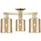 Arcadia Cobbleskill 23"W 3 Light Brass Semi-Flush w/ Mercury Shade