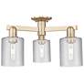 Arcadia Cobbleskill 23"W 3 Light Bronze Semi-Flush w/ Clear Shade