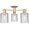 Arcadia Cobbleskill 23"W 3 Light Bronze Semi-Flush w/ Clear Shade