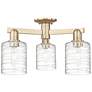 Arcadia Cobbleskill 23"W 3 Light Bronze Semi-Flush w/ Deco Swirl Shade