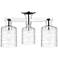 Arcadia Cobbleskill 23"W 3 Light Chrome Semi-Flush w/ Deco Swirl Shade