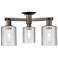 Arcadia Cobbleskill 23"W 3-Lt Oiled Bronze Semi-Flush w/ Clear Shade