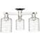 Arcadia Cobbleskill 23"W 3-Lt Polished Nickel Semi-Flush w/ Deco Shade