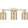 Arcadia Cobbleskill 24"W 3 Light Brass Vanity Light With Mercury Shade
