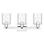 2_Arcadia Cobbleskill 24"W 3 Light Chrome Bath Light w/ Deco Swirl Shade more views
