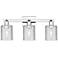 Arcadia Cobbleskill 24"W 3 Light Chrome Vanity Light w/ Clear Shade