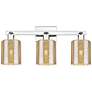 1_Arcadia Cobbleskill 24"W 3 Light Chrome Vanity Light w/ Mercury Shade