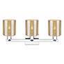 2_Arcadia Cobbleskill 24"W 3 Light Chrome Vanity Light w/ Mercury Shade more views