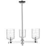 Arcadia Cobbleskill 27"W 3-Lt Chrome Stem Chandelier w/ Deco Shade