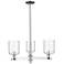 Arcadia Cobbleskill 27"W 3-Lt Chrome Stem Chandelier w/ Deco Shade
