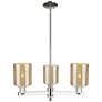 Arcadia Cobbleskill 27"W 3-Lt Polish Nickel Chandelier w/ Mercury Shade