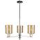 Arcadia Cobbleskill 27"W 3-Lt Polish Nickel Chandelier w/ Mercury Shade