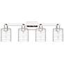 1_Arcadia Cobbleskill 32"W 4-Lt Polished Nickel Vanity w/ Deco Shade