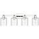 Arcadia Cobbleskill 32"W 4-Lt Polished Nickel Vanity w/ Deco Shade