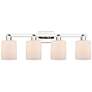 1_Arcadia Cobbleskill 32"W 4-Lt Polished Nickel Vanity w/ White Shade