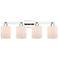 Arcadia Cobbleskill 32"W 4-Lt Polished Nickel Vanity w/ White Shade