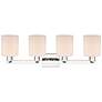 2_Arcadia Cobbleskill 32"W 4-Lt Polished Nickel Vanity w/ White Shade more views