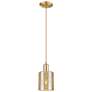 1_Arcadia Cobbleskill 5"W Bronze Cord Mini Pendant w/ Mercury Shade