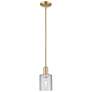 Arcadia Cobbleskill 5"W Bronze Stem Mini Pendant w/ Clear Shade
