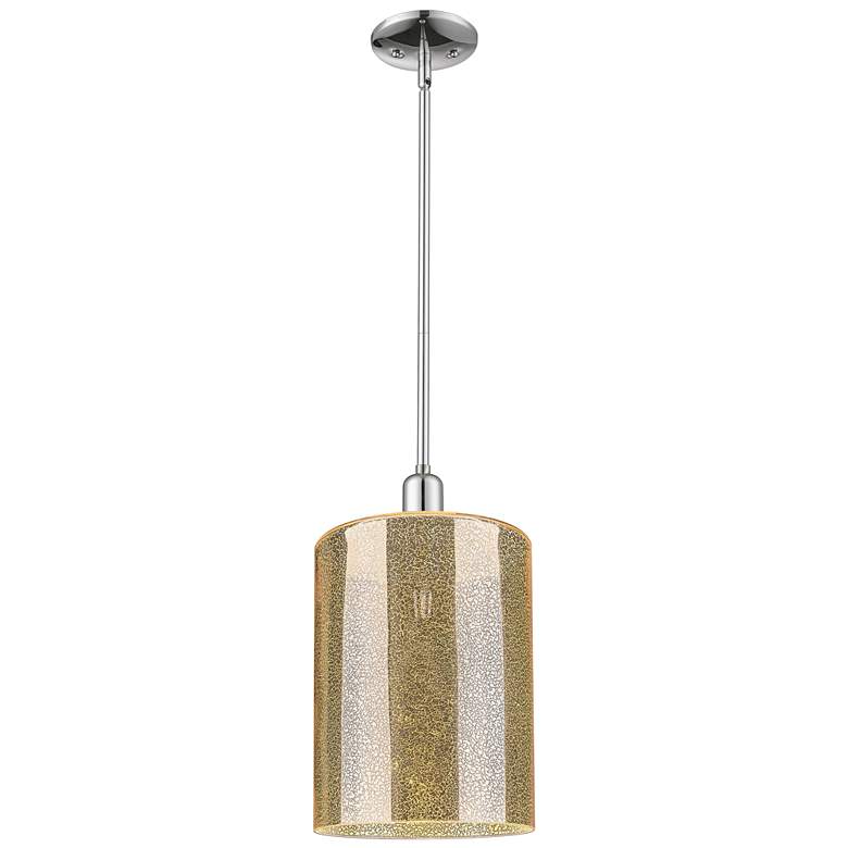 Image 1 Arcadia Cobbleskill 5"W Chrome Stem Hung Mini Pendant w/ Mercury Shade