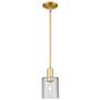 Arcadia Cobbleskill 5"W Gold Stem Hung Mini Pendant w/ Clear Shade
