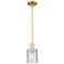 Arcadia Cobbleskill 5"W Gold Stem Hung Mini Pendant w/ Clear Shade