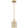 Arcadia Cobbleskill 5"W Gold Stem Hung Mini Pendant w/ Mercury Shade