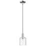 1_Arcadia Cobbleskill 5"W Polished Nickel Stem Pendant w/ Deco Shade