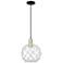 Arcadia Farmhouse 10"W Black Brass Cord Pendant w/ Clear White Shade