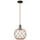 Arcadia Farmhouse 10"W Oiled Bronze Cord Pendant w/ Clear Brown Shade