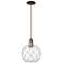 Arcadia Farmhouse 10"W Oiled Bronze Cord Pendant w/ Clear White Shade