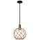 Arcadia Farmhouse 10"W Oiled Bronze Stem Pendant w/ Clear Brown Shade