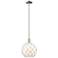 Arcadia Farmhouse 10"W Polished Nickel Stem Pendant w/ White Shade