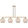 Arcadia Farmhouse 51"W 4-Lt Bronze Stem Island Light w/ White Brown Shade