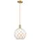 Arcadia Farmhouse Rope 10"W Bronze Cord Pendant w/ White Glass Shade