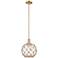 Arcadia Farmhouse Rope 10"W Bronze Stem Pendant w/ Clear Brown Shade