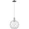Arcadia Farmhouse Rope 10"W Chrome Cord Pendant w/ Clear White Shade