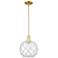 Arcadia Farmhouse Rope 10"W Gold Stem Pendant w/ Clear White Shade