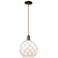 Arcadia Farmhouse Rope 10"W Oiled Bronze Cord Pendant w/ White Shade