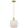 Arcadia Farmhouse Rope 8"W Bronze Cord Pendant w/ White Glass Shade