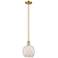 Arcadia Farmhouse Rope 8"W Bronze Stem Pendant w/ White Glass Shade