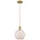 Arcadia Farmhouse Rope 8"W Brushed Brass Cord Pendant w/ White Shade