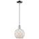 Arcadia Farmhouse Rope 8"W Chrome Stem Pendant w/ White Glass Shade