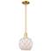 Arcadia Farmhouse Rope 8"W Gold Stem Mini Pendant w/ White Glass Shade