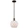 Arcadia Farmhouse Rope 8"W Oiled Bronze Stem Pendant w/ White Shade