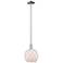 Arcadia Farmhouse Rope 8"W Polished Nickel Stem Pendant w/ White Shade