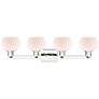 2_Arcadia Fenton 34"W 4-Lt Polished Nickel Vanity w/ Matte White Shade more views
